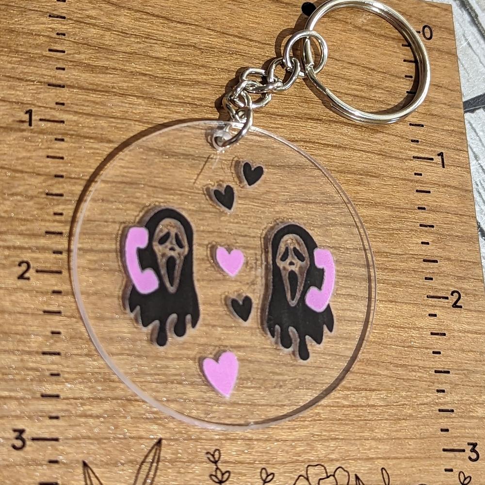 Ghost Face Acrylic Keychain NEW!